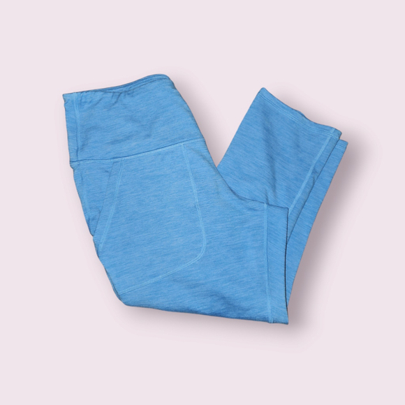 Torrid Performance Crop Design Leggings Size M/L 10 Atomic Blue - Picture 2 of 11